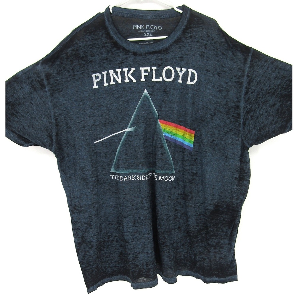 Pink Floyd T-Shirt Mens 2XL Black Dark Side of the Moon Burnout Graphic Tee